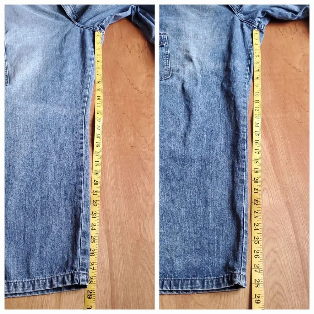 Vintage Wrangler Denim Cargo Jeans Lot of 2 Mens 42 (Fits 40 & 41 x 28.5) Faded
